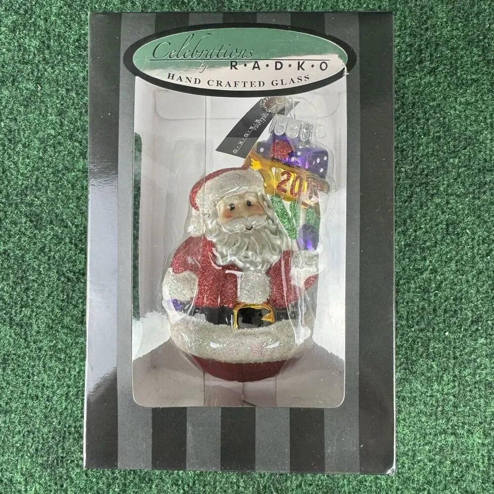 Christopher Radko Celebrations 2011 Santa Claus Ornament with Box